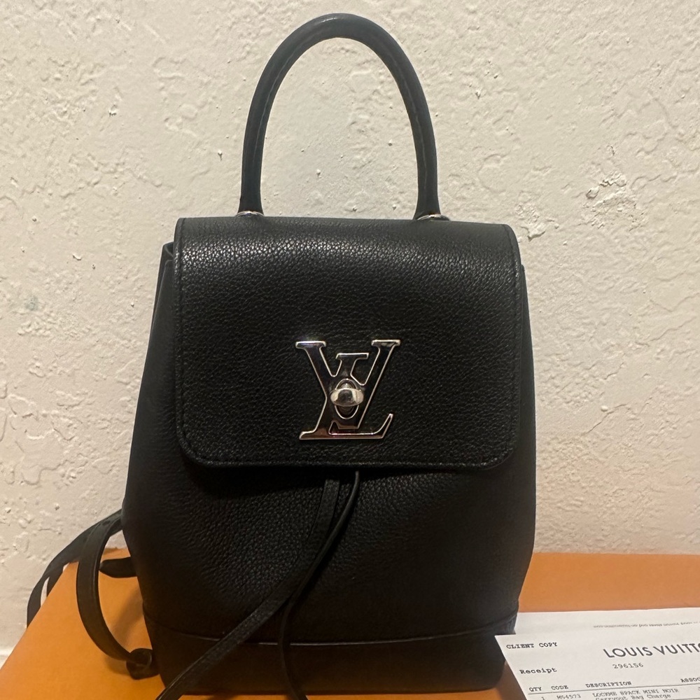 Black lockme mini backpack